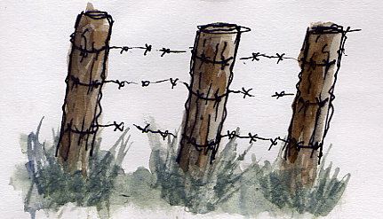 Barb Wire Fence doodle